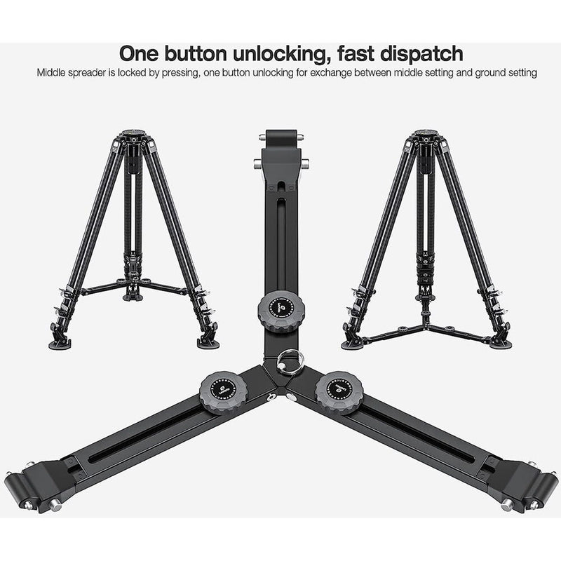 Leofoto LVC-193C Carbon Fiber Twin-Leg Tripod with BV-15 Video Head System