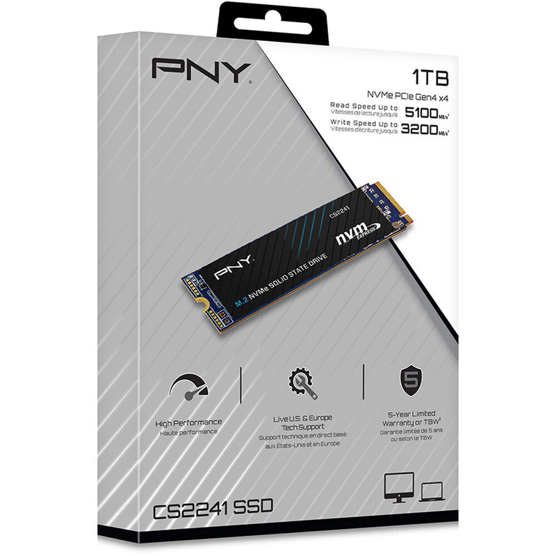 PNY 1TB CS2241 PCIe 4.0 M.2 Internal SSD