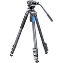 Leofoto LVM-324C 4-Section Carbon Fiber Manba Tripod with BV-10 Head System