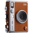 FUJIFILM instax mini EVO Hybrid Instant Camera with Film Variety Pack (Brown, 20 Exposures)