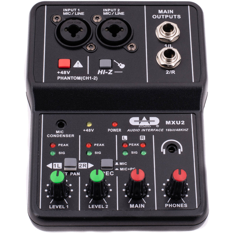CAD MXU2 2-Channel Analog Mixer with USB