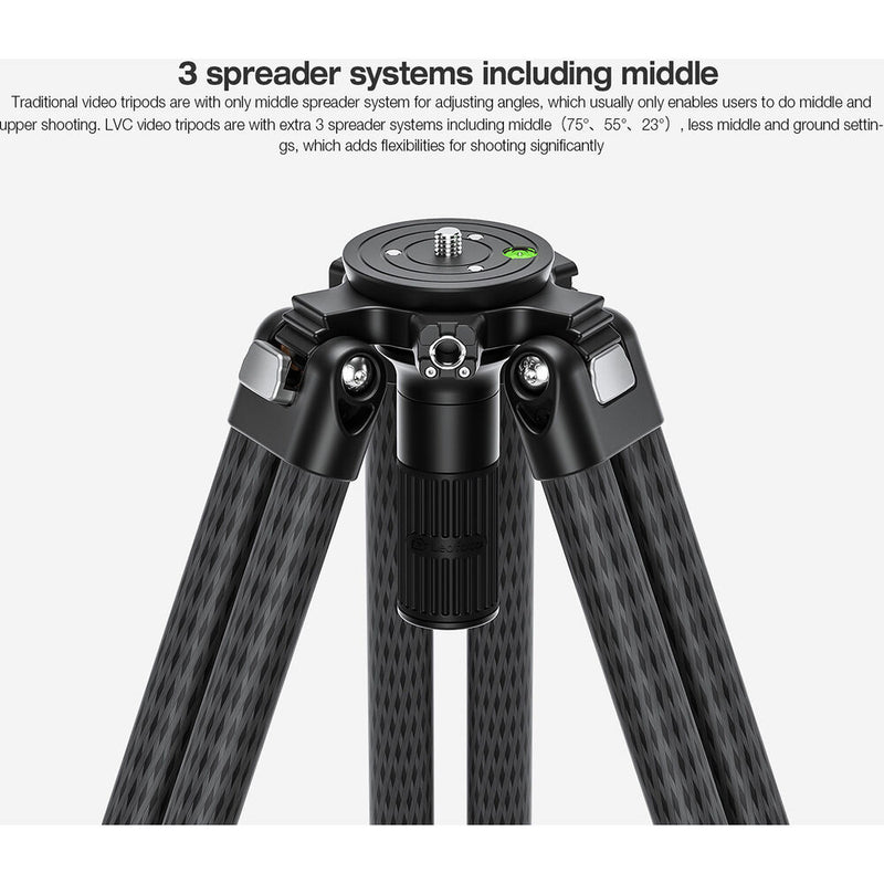 Leofoto LVC-193C Carbon Fiber Tripod with Leveling Base