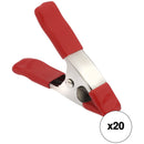 Impact 1" Steel Spring A-Clamp Kit (Red, 20-Pack)