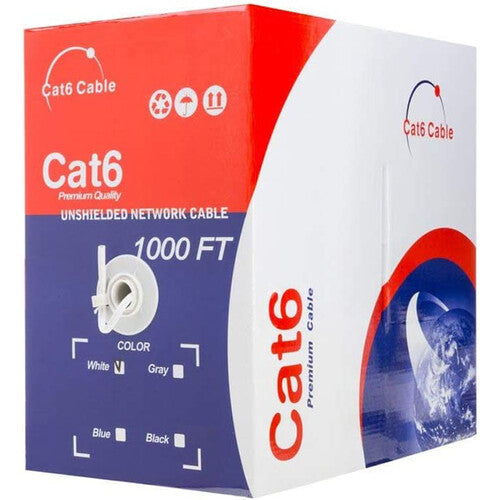 SatMaximum Cat 6 UTP Bulk Ethernet Cable (500', White)