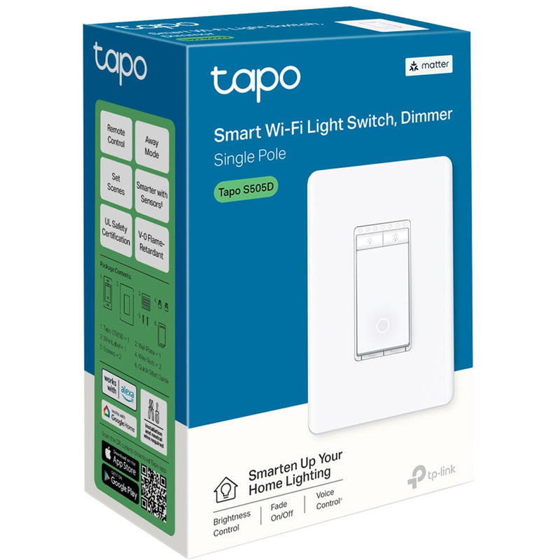 TP-Link Tapo S505D Smart Wi-Fi Dimmer Light Switch & Dimmer (Matter)