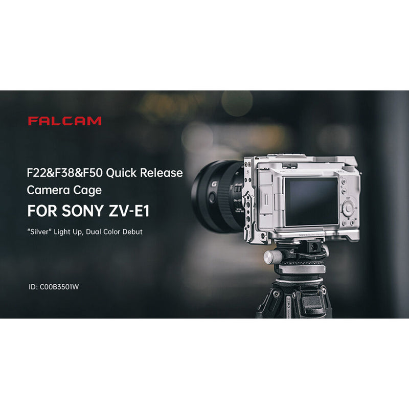 Falcam F22 & F38 & F50 Quick Release Cage for Sony ZV-E1 (Silk Silver)