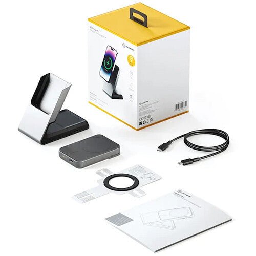 ALOGIC Matrix 2-in-1 Magnetic Smartphone/Earphone Charging Dock (White)