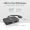 Plugable USB-C to Dual 4K HDMI MST Display Adapter