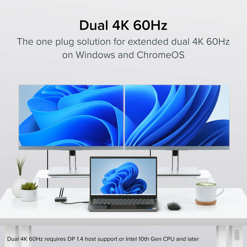 Plugable USB-C to Dual 4K HDMI MST Display Adapter