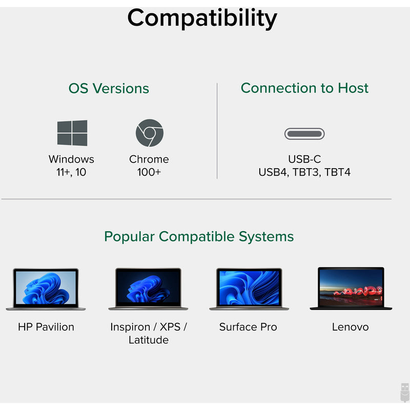 Plugable USB-C to Dual 4K HDMI MST Display Adapter