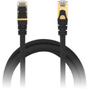 Power Technologies Snagless Network Cables with Gold-Plated RJ45 Connectors (25', Black)
