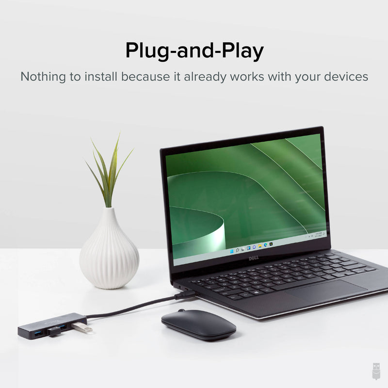 Plugable USB-C 4-Port Hub (Black)