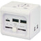 QVS Universal Power Adapter with Triple USB Charging Ports