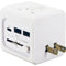 QVS Universal Power Adapter with Triple USB Charging Ports