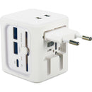 QVS Universal Power Adapter with Triple USB Charging Ports