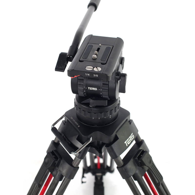 Teris TS100CF-Q Fluid Head & Tripod Kit (Carbon Fiber)