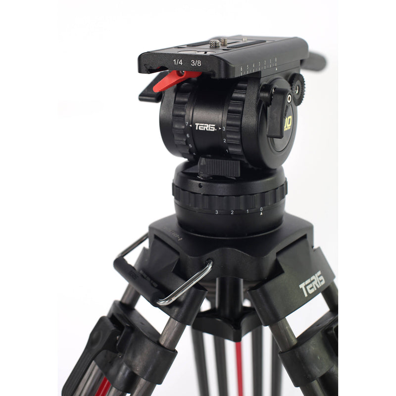 Teris TS100CF-Q Fluid Head & Tripod Kit (Carbon Fiber)