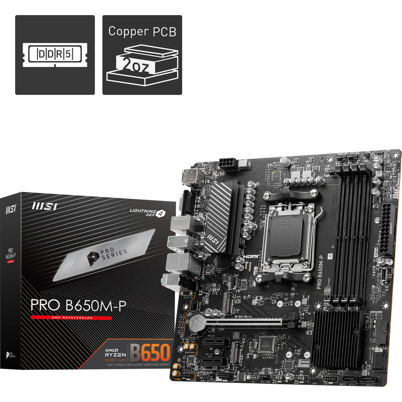 MSI PRO B650M-P AM5 Micro-ATX Motherboard