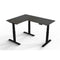 Uncaged Ergonomics Rise Up Electric L-Shaped Corner Standing Desk