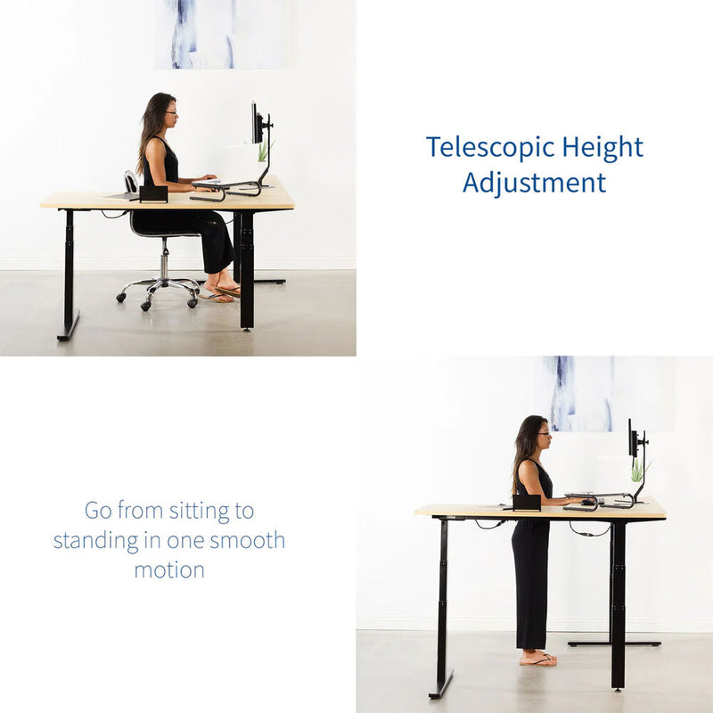 Uncaged Ergonomics Rise Up Electric L-Shaped Corner Standing Desk