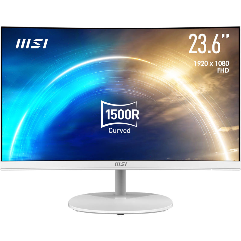 MSI PRO MP241CA 23.6" Curved Business Monitor (White)