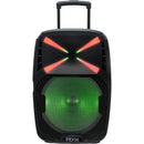 iHome iHPA-1500-LT 200W 15" Portable Powered Bluetooth Party Speaker with LED Lights