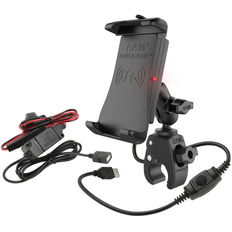 RAM MOUNTS RAM Quick-Grip 15W Waterproof Wireless Charging Mount with Tough Claw
