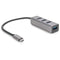 Rocstor Portable 4-Port Hub USB-C to 4x USB-A 3.0 (Aluminum Gray)
