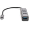 Rocstor Portable 4-Port Hub USB-C to 4x USB-A 3.0 (Aluminum Gray)