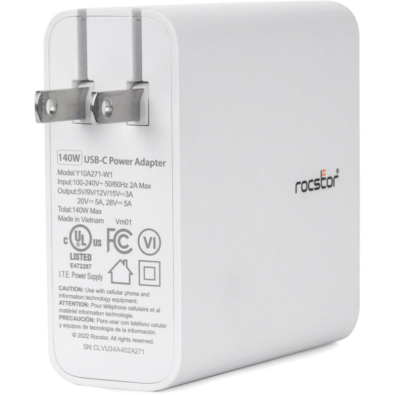 Rocstor 140W USB-C Power Adapter (White)