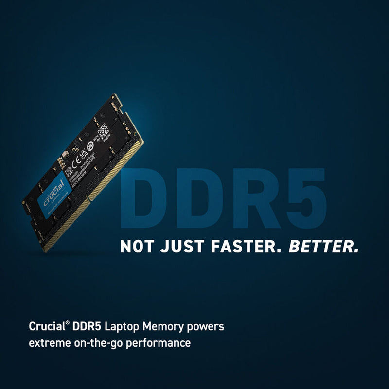 Crucial 16GB Laptop DDR5 5200 MHz SO-DIMM Memory Kit (2 x 8GB)