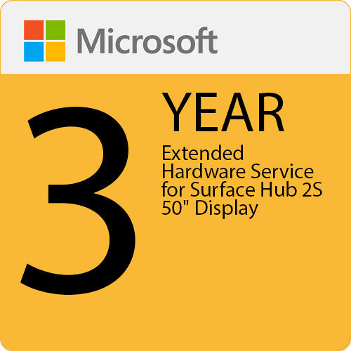 Microsoft 3-Year Extended Hardware Service for Surface Hub 2S 50" Display