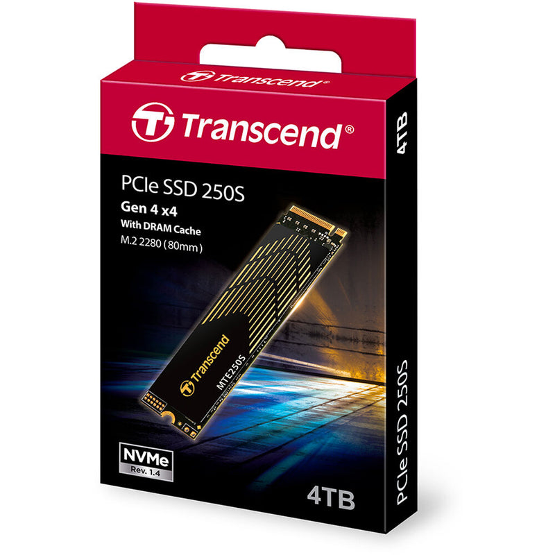 Transcend 4TB 250S PCIe 4.0 x4 M.2 Internal SSD with Heat Sink