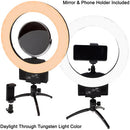 FotodioX Selfie Starlite Mini Vlog Bi-Color Ring Light with Tabletop Tripod (Black, 12")