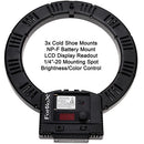 FotodioX Selfie Starlite Mini Vlog Bi-Color Ring Light with Tabletop Tripod (Black, 12")