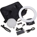 FotodioX Selfie Starlite Mini Vlog Bi-Color Ring Light with Tabletop Tripod (Black, 12")