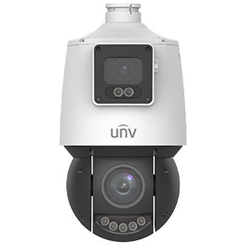 Uniview 4MP 25x Network PTZ Dual-lens PoE Camera with Starlight, Warm Light and Smart Function