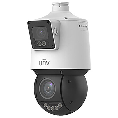 Uniview 4MP 25x Network PTZ Dual-lens PoE Camera with Starlight, Warm Light and Smart Function