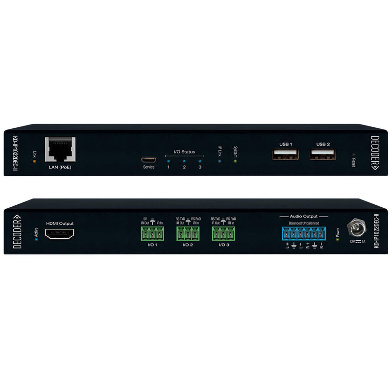 Key Digital KD-IP1022DEC-II 4K AV-over-IP Decoder with KVM/USB & Audio De-Embedding