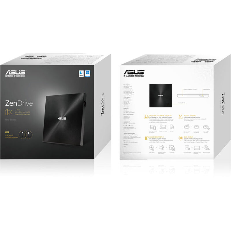 ASUS ZenDrive U9M External DVD Writer (Black)