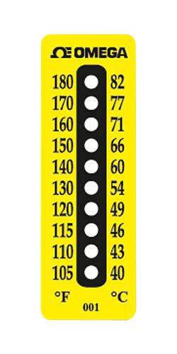 Omega TL-10-105-10 TL-10-105-10 PRE-PRINTED Label BLK ON YEL 18MMX54MM