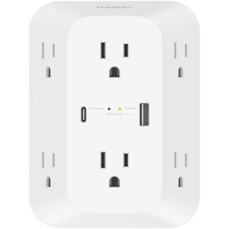 Belkin SurgePlus 6-Outlet Wall Charger with USB-A/USB-C