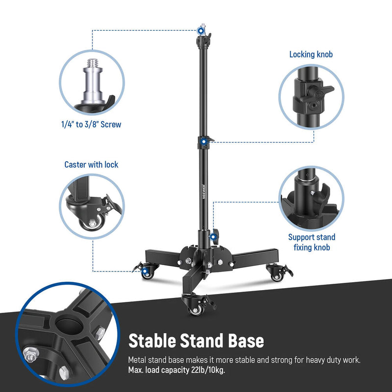 Neewer Wheeled Base Light Stand