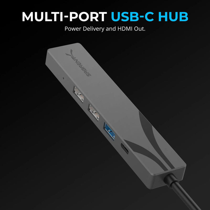 Sabrent 4-in-1 Multi-Port USB-C Hub (Gray)