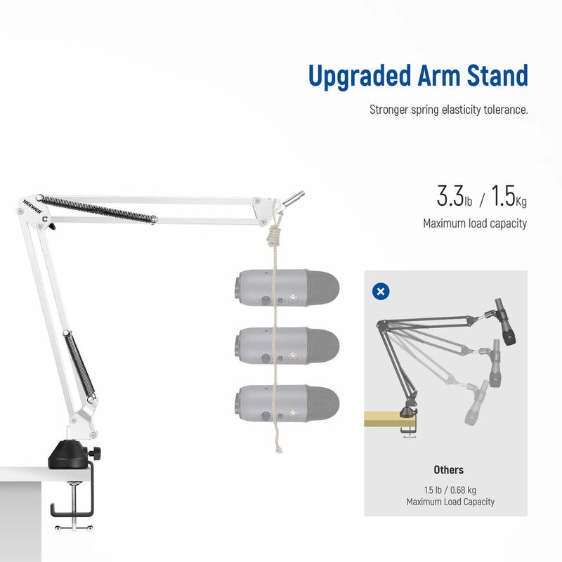 Neewer NW-35 Suspension Boom Scissor Mic Arm Stand (Black)