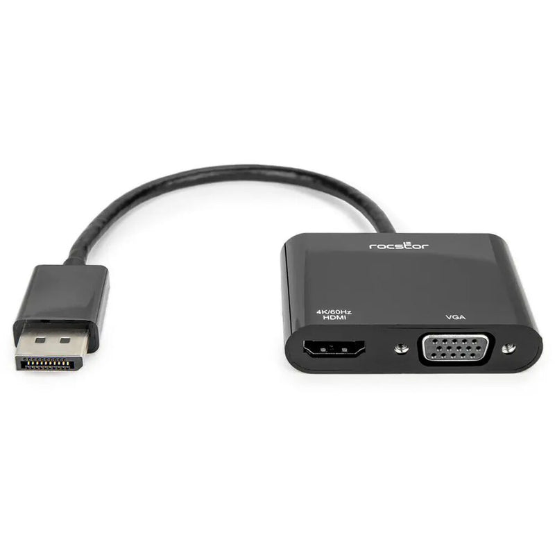 Rocstor DisplayPort 1.2 to HDMI & VGA Active Video 2-in-1 Adapter