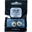 Dekoni Audio Bulletz Memory Foam Isolation Earphone Tips for Apple AirPods Pro 1 and 2 (Extra-Large, Gray, 1 Pair)