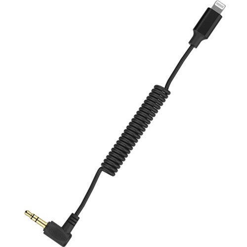 Comica Audio CVM-D-MI 3.5mm TRS to Lightning Coiled Audio Adapter Cable (2')