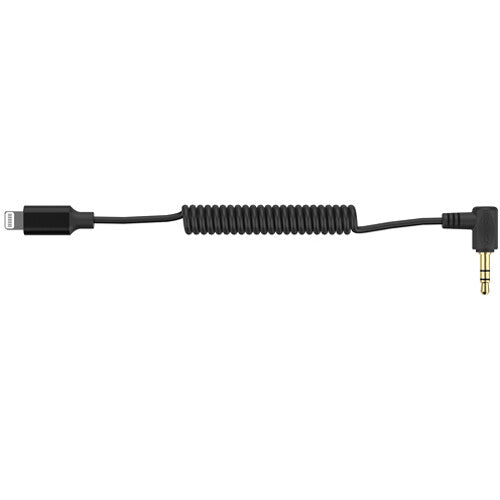 Comica Audio CVM-D-MI 3.5mm TRS to Lightning Coiled Audio Adapter Cable (2')