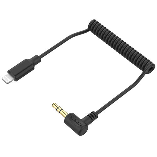 Comica Audio CVM-D-MI 3.5mm TRS to Lightning Coiled Audio Adapter Cable (2')